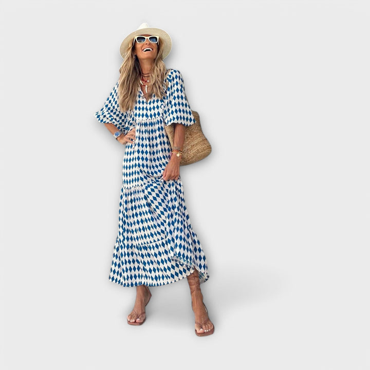 Marianne | Maxikleid Premium Geometric Elegance