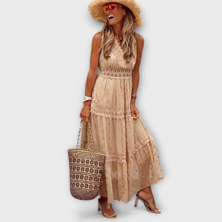 Lena | Maxikleid Premium Boho-Spitze