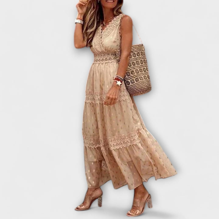 Lena | Maxikleid Premium Boho-Spitze