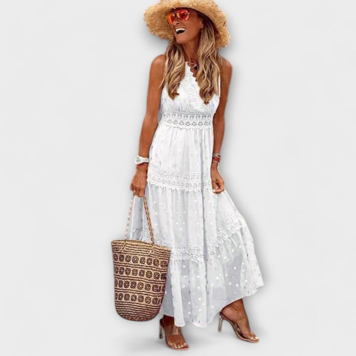 Lena | Maxikleid Premium Boho-Spitze
