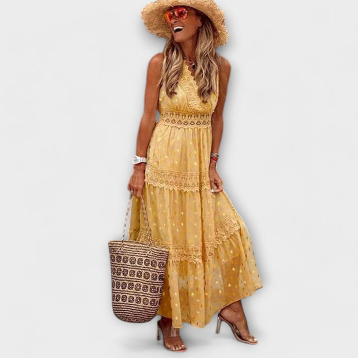 Lena | Maxikleid Premium Boho-Spitze
