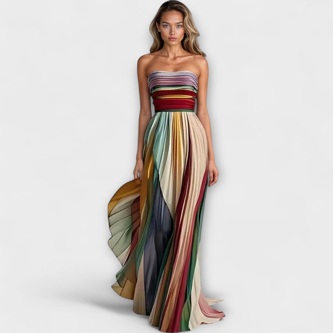 Flora | Ärmelloses Kleid Premium Lebhafte Muster