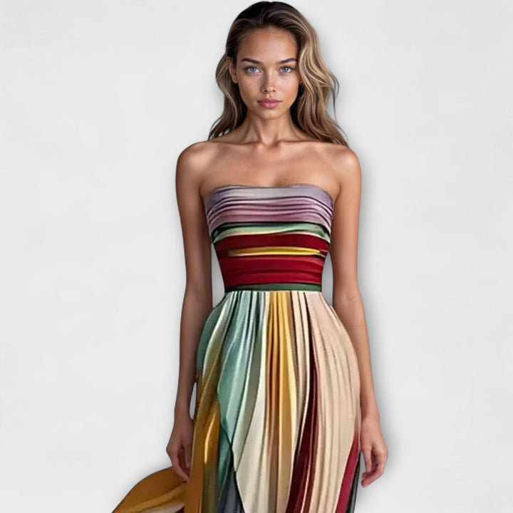 Flora | Ärmelloses Kleid Premium Lebhafte Muster